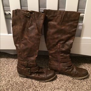Tall wide calf boots
